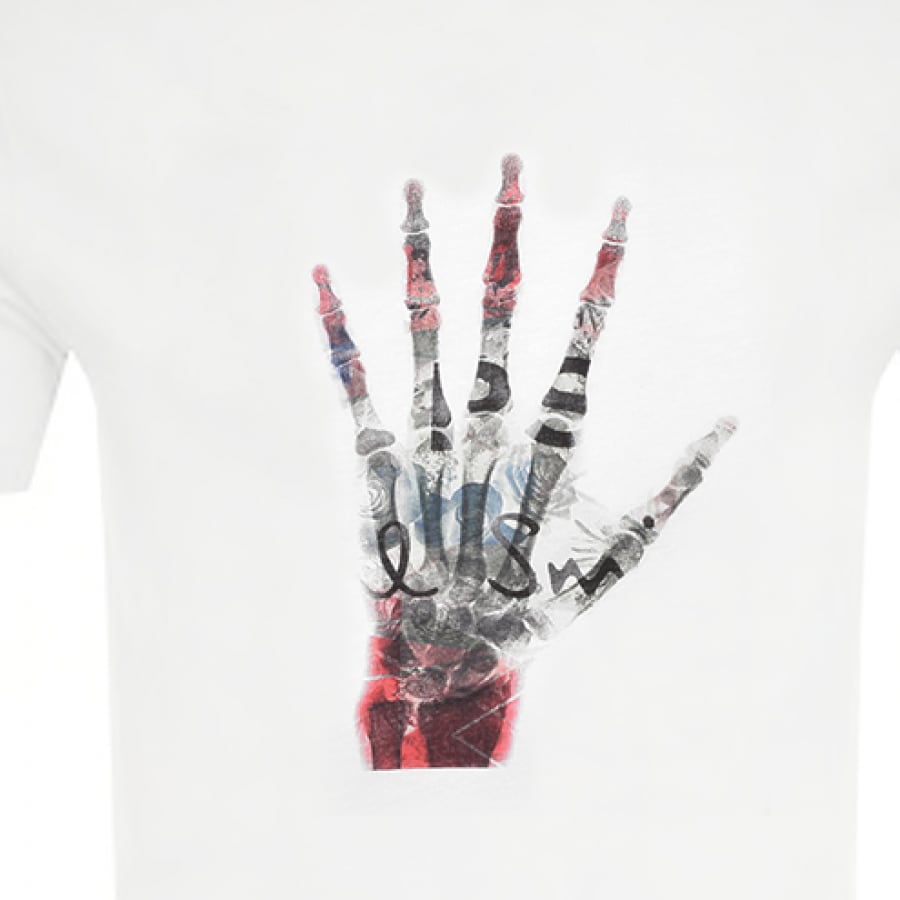 Alternative Image for ProductPS By Paul Smith Hand Print T Shirt White3